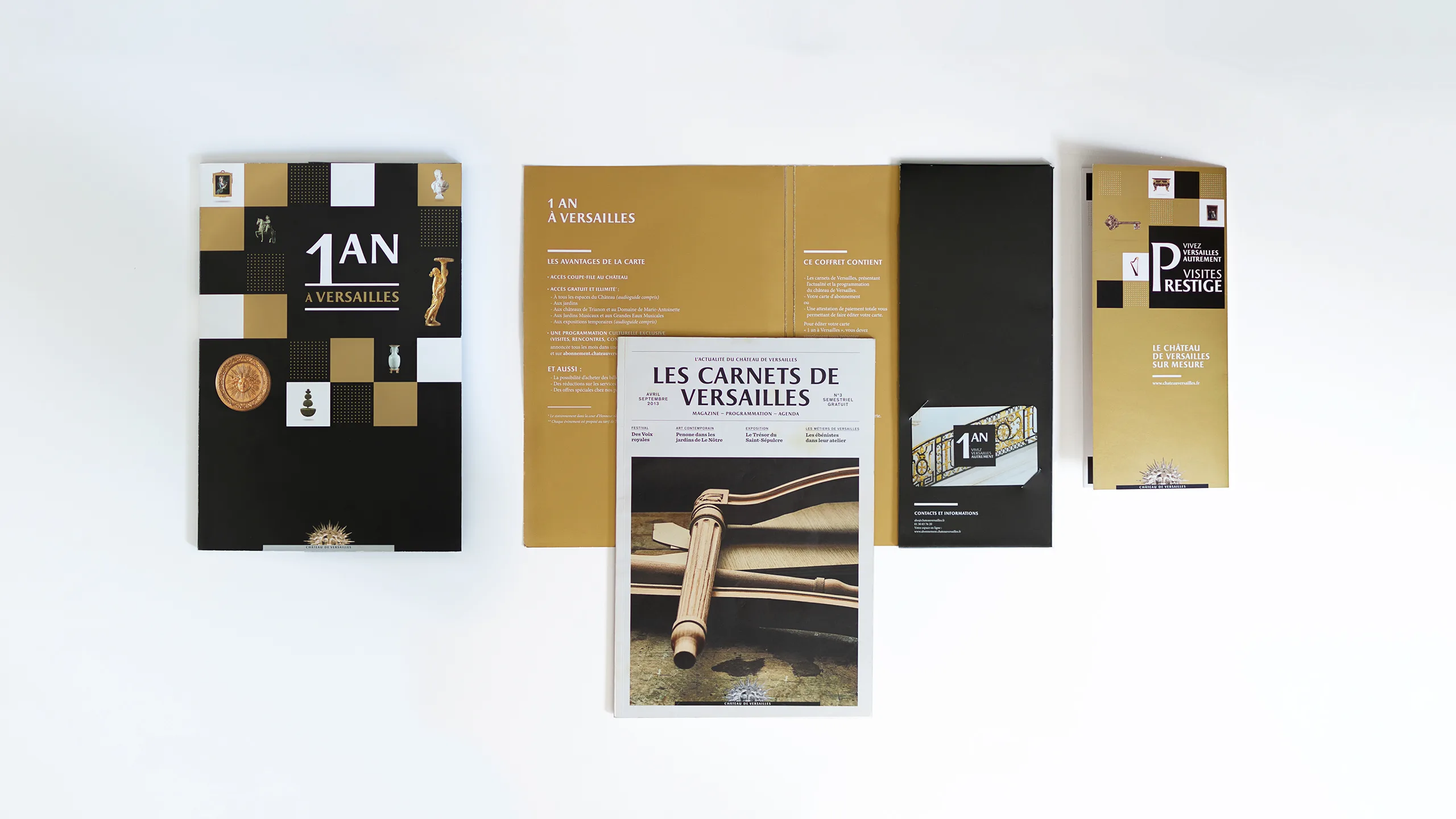 Château de Versailles, coffret 1 an, carnet et dépliant Prestige